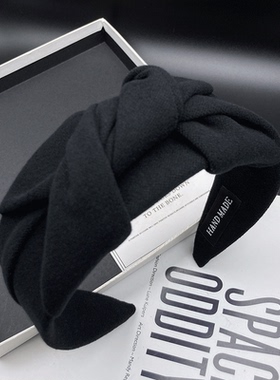 高级感复古气质绒面发捆发箍女网红新款高颅顶宽边压发洗脸头箍