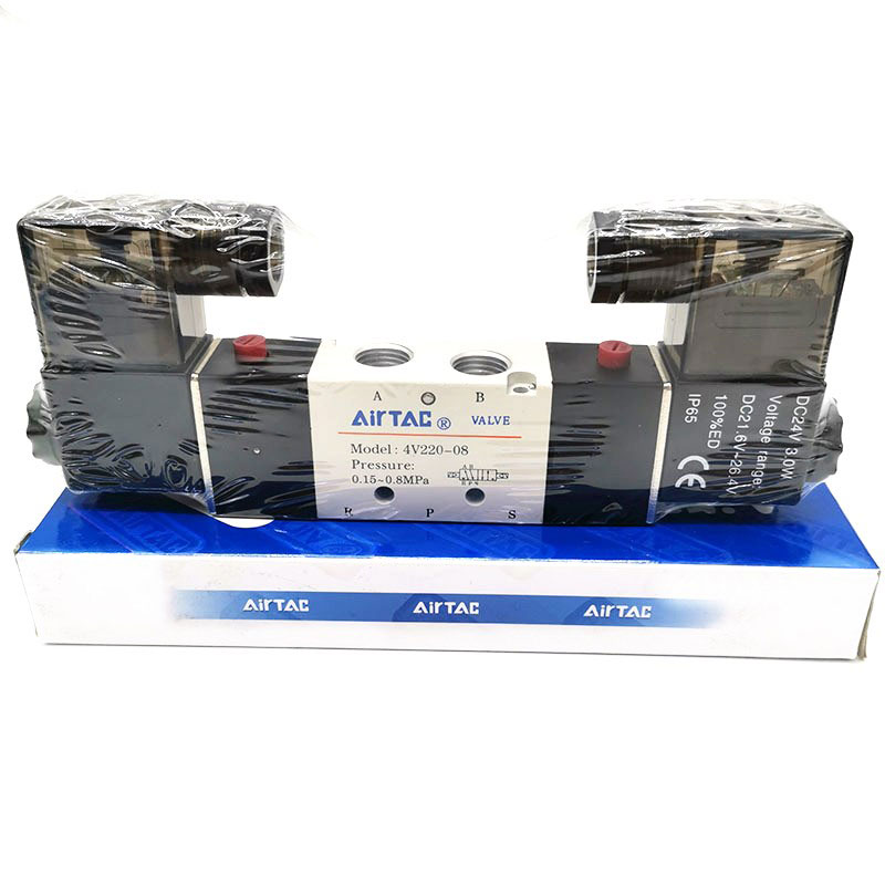 亚德客电磁阀4V220-06/08-NO控制器换向阀AC/DC12V24V220V110V