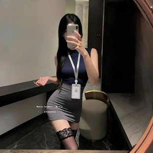 慕眠*执行者性感秘书空姐包臀裙制服套装cosplay老师纯欲角色扮演