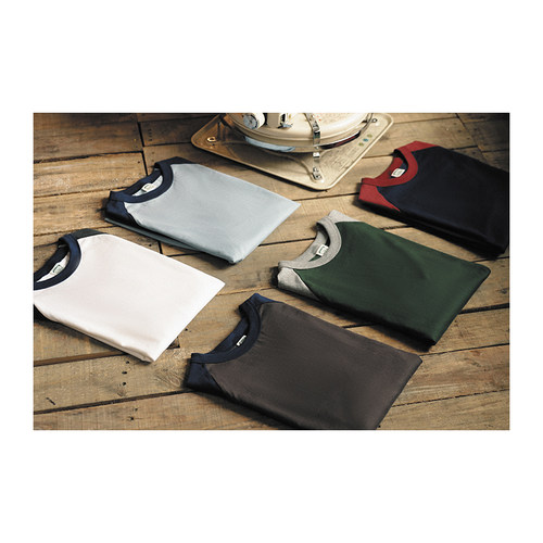 BPCALL25SS 牛角七分袖夏季新品设计款美式复古校园男女通款