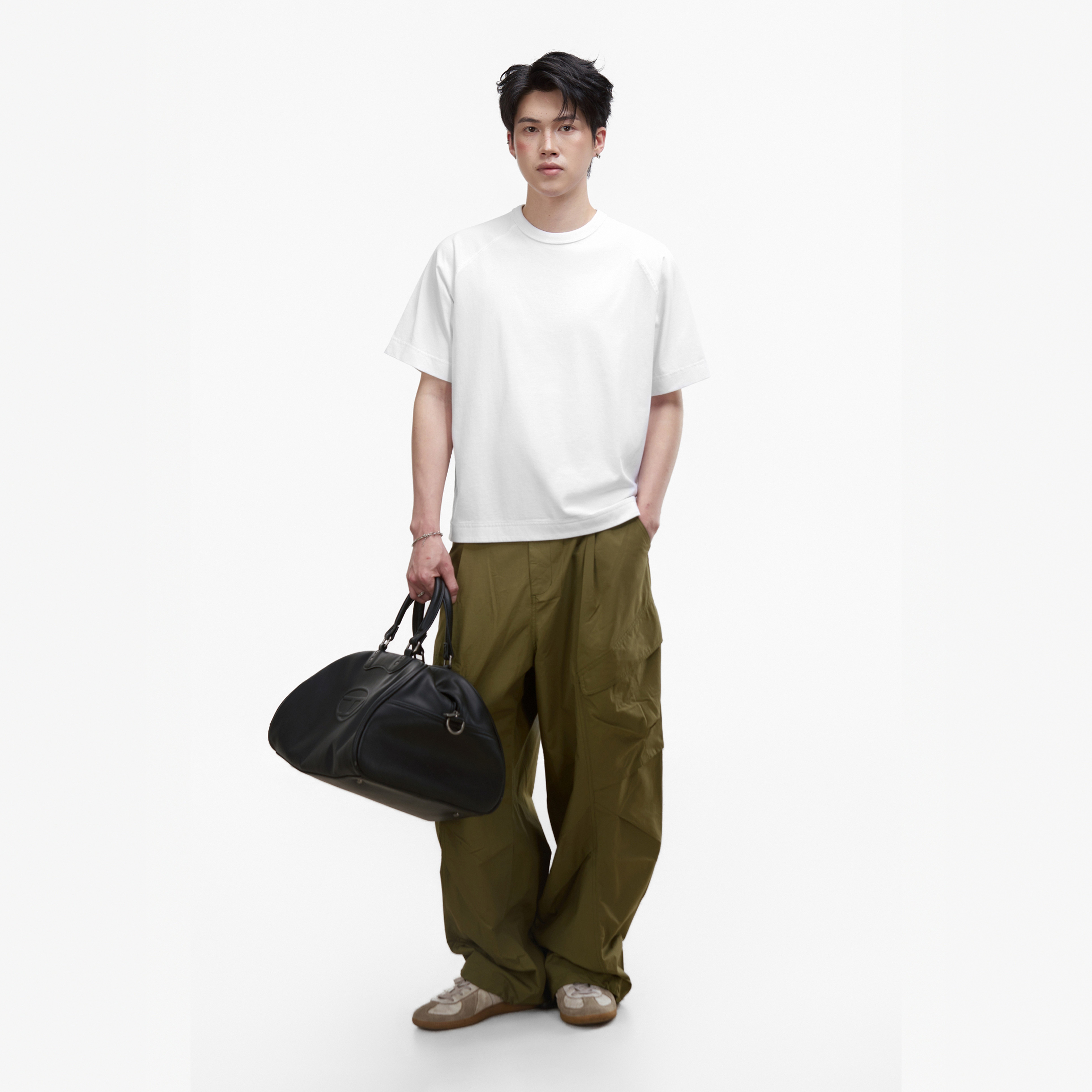 BPCALL 26SS 3.0(进口棉)NK插肩短袖复古短宽版cleanfit重磅高端