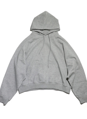 BPCALL 2.0重磅纯棉短款卫衣Vintage厚520克加绒卫衣ins帽衫外套