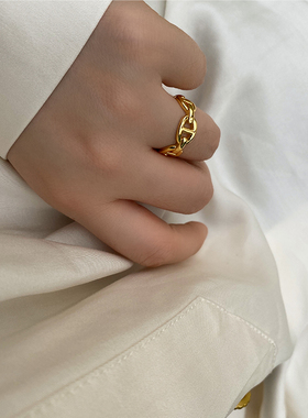 AimeeDesign 猪鼻子。戒指 镀真金