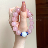 招正桃花手串手链 百利甜 天然粉水晶手串设计款 人气王提升运势