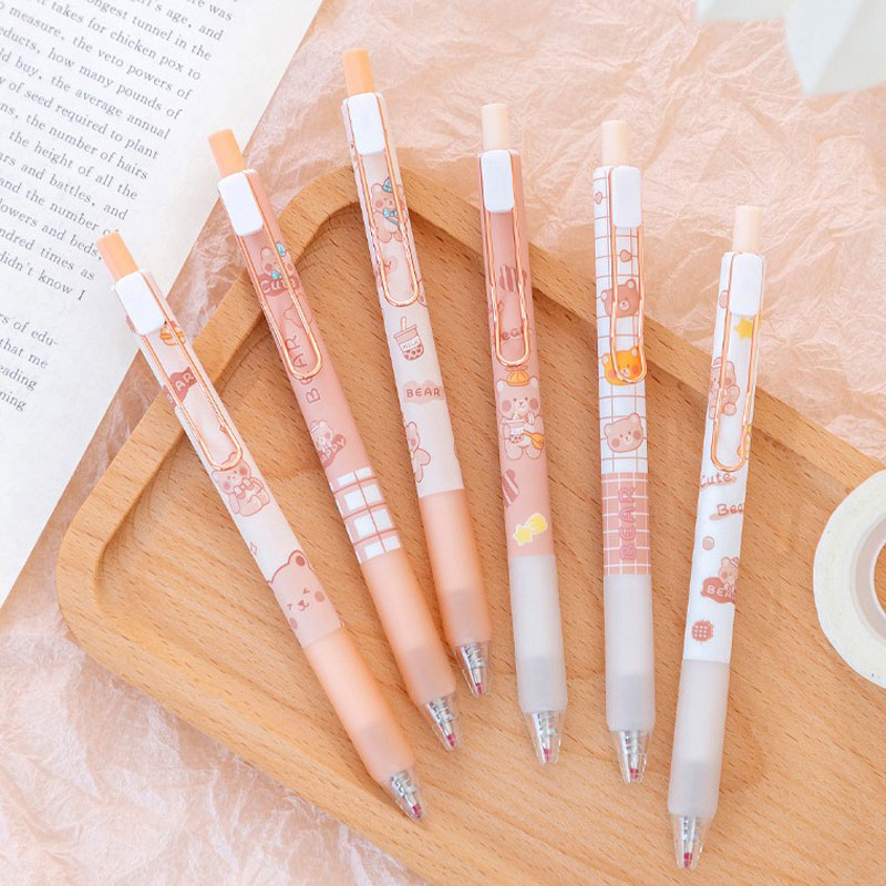 焦糖布丁金属钢夹按动笔