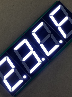 2.3寸数码管显示模块2位/4位红色白色翠绿无限级联静态驱动宽电压