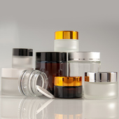 茶色15g 分装 20g 50g 直圆膏霜瓶 玻璃面霜瓶 30g 100g 瓶