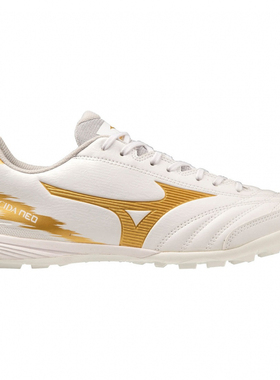 新款日本购Mizuno美津浓运动鞋男女专业Q1GB232152足球鞋白色×金