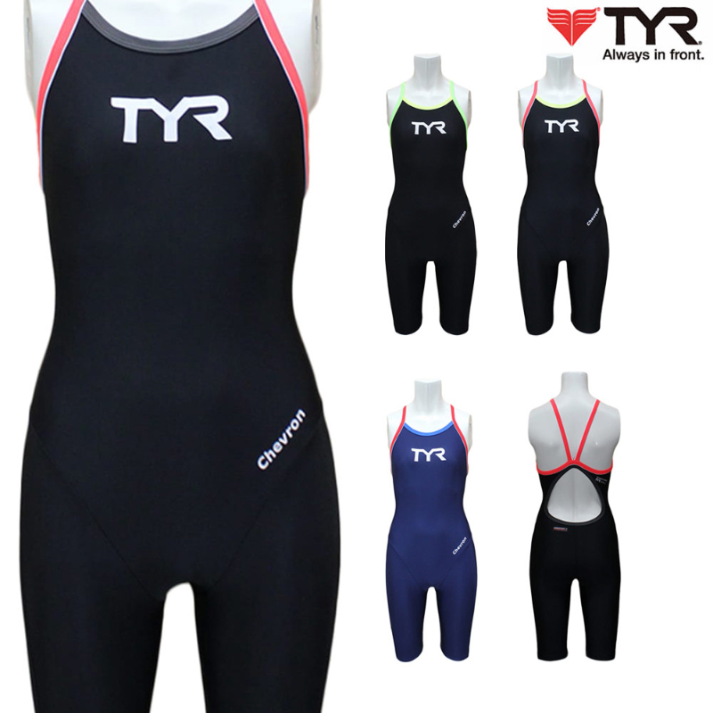 TYR女平角五分连体泳衣休闲舒适