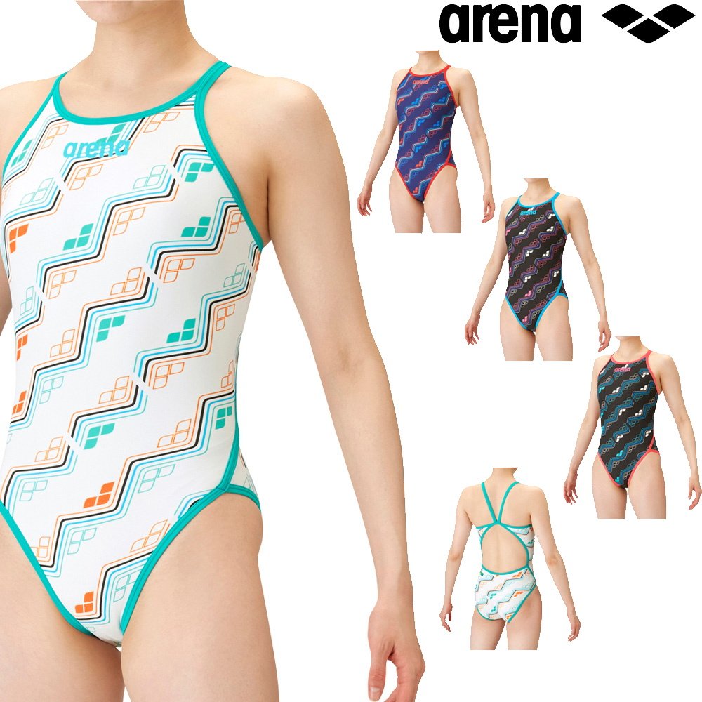 23年新日本Arena阿瑞娜游泳连体衣休闲训练遮肚三角女款泳衣3113W