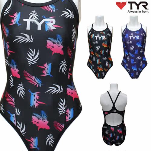 TYR女三角速干连体泳衣运动蜂窝