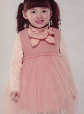 冬款夹棉宝儿童装背心连衣裙小童款纱纱公主裙25163挂件拆标