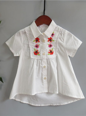 夏装七波H辉童装休闲T恤女童衬衫中大童纯棉短袖多款