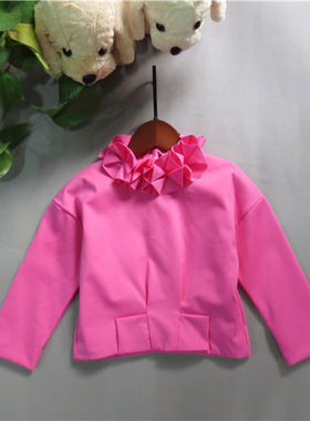 春款宝儿童装套头衫女童花朵领上衣50752