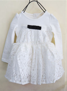 韩版小童款宝儿连衣裙春秋长袖公主裙女童蕾丝连衣裙16988包邮清