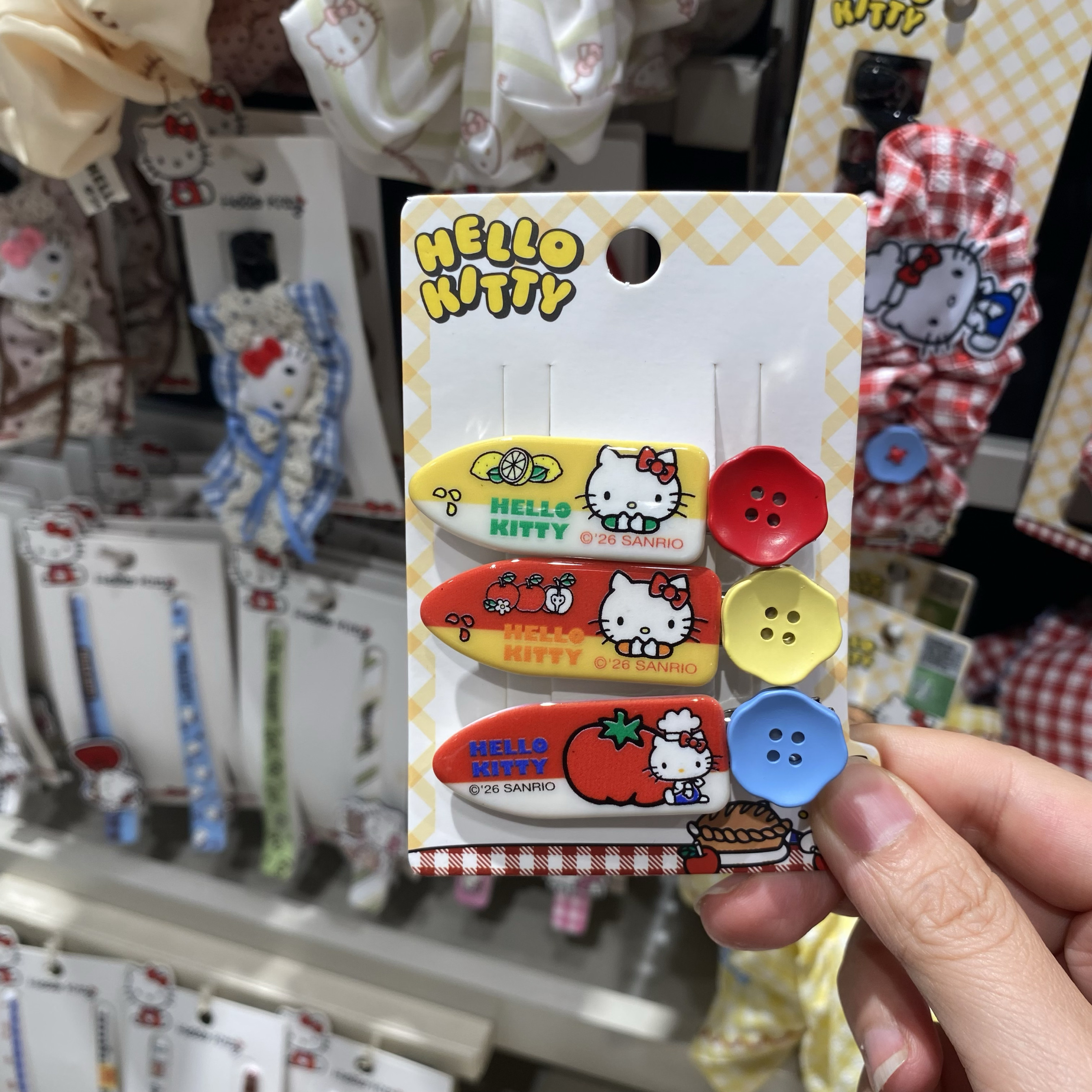 三福国内代购HelloKitty系列凯蒂猫发夹可爱发饰刘海夹边夹图片