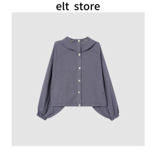 纯棉格子连帽外套1736