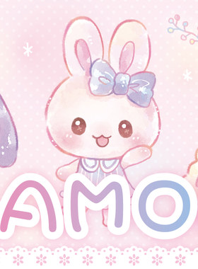 USAMOMO萌兔桃桃挂件亚克力匙扣
