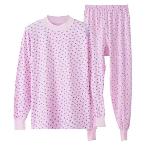 中老年纯棉半高领老式秋衣秋裤