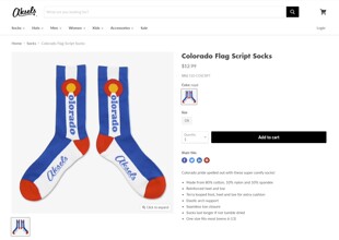 开仓日南海岸潮牌蓝色主题logo配色全棉毛巾底滑板袜潮流搭配袜