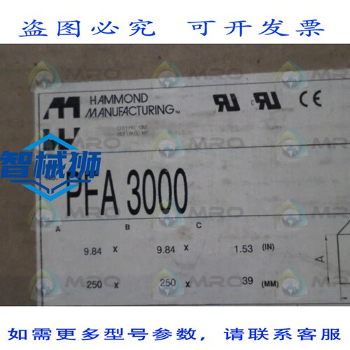 原装供应 哈蒙德 PFA3000 过滤器 NSMP