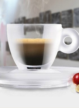 意大利illy2008年M.T艺术水晶磨砂杯 客厅欧式浓缩咖啡杯单杯礼盒