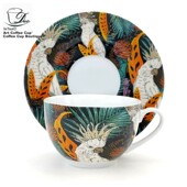 意大利艺术LO.LUA卡布奇诺Cappuccino杯热带雨林鹦鹉咖啡杯午茶杯