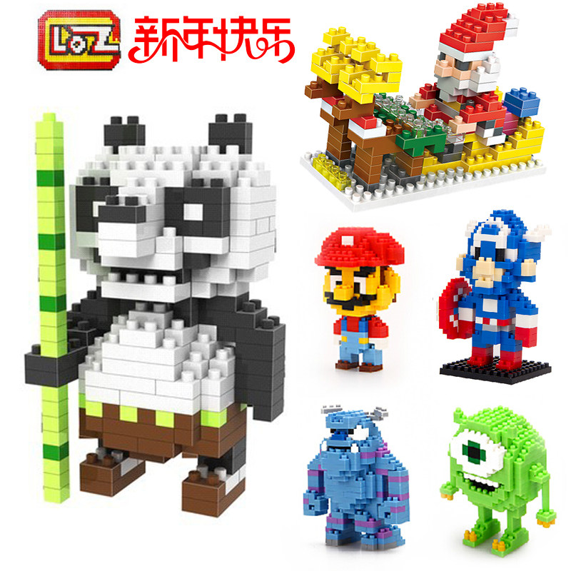 loz nano好玩的小颗粒积木block 圣诞树 圣诞老人 圣诞节礼物