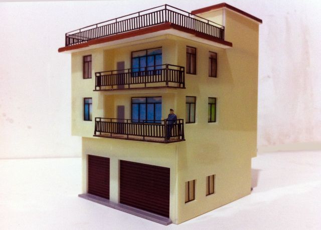 火车模型 模型 沙盘 原创品牌 中国建筑DIY 3层县镇私人住宅