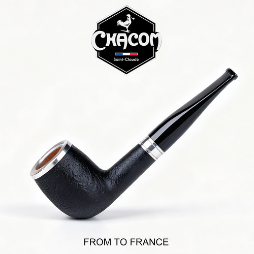 法国CHACOM CC石楠木直烟斗巴卡拉系列186型号喷砂3毫米烟道