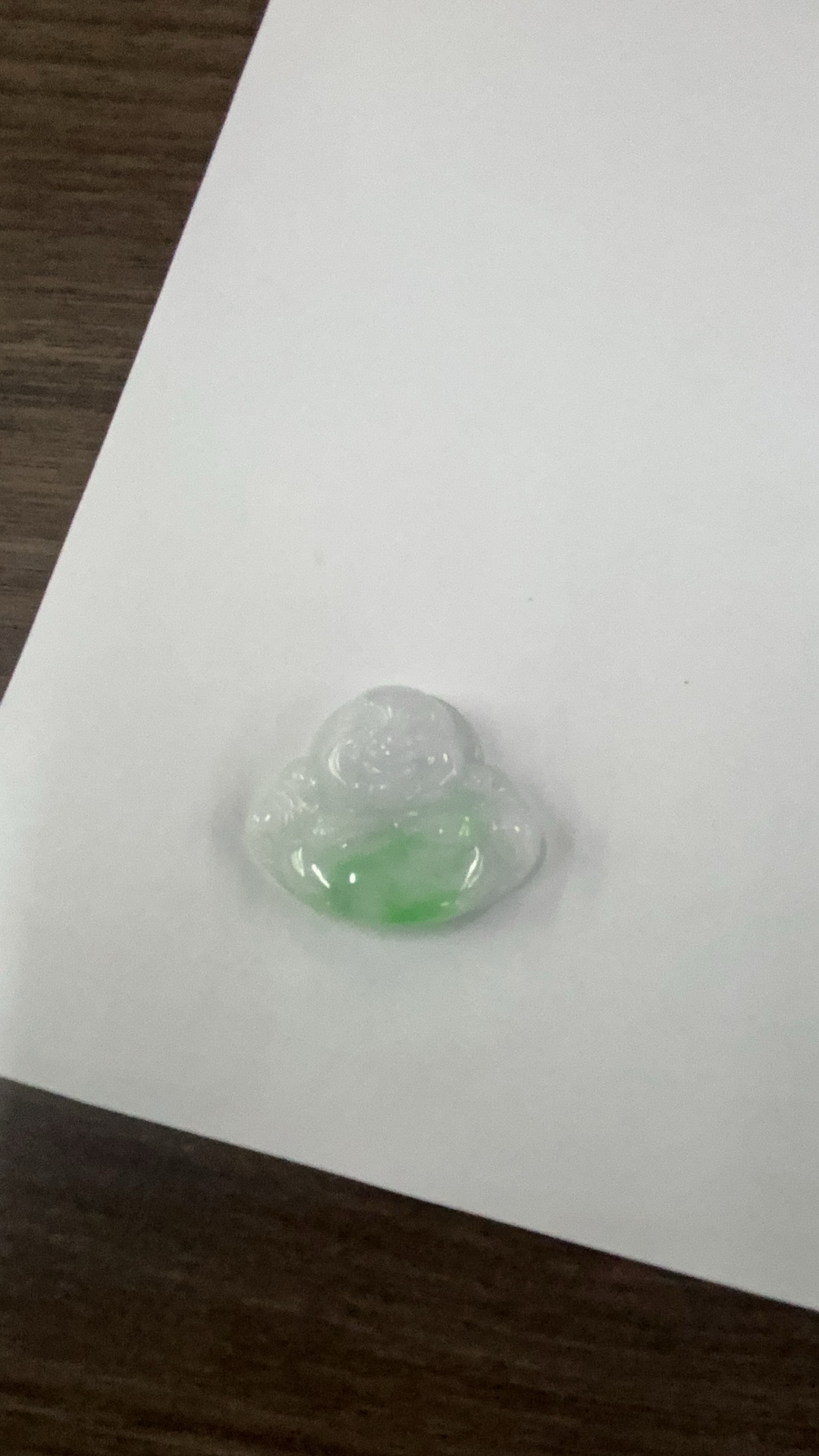 天然春彩紫罗兰阳绿翡翠佛公