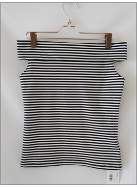 淑女屋专柜正品夏季款《斑马线公主》黑白条纹针织衫XIC14款