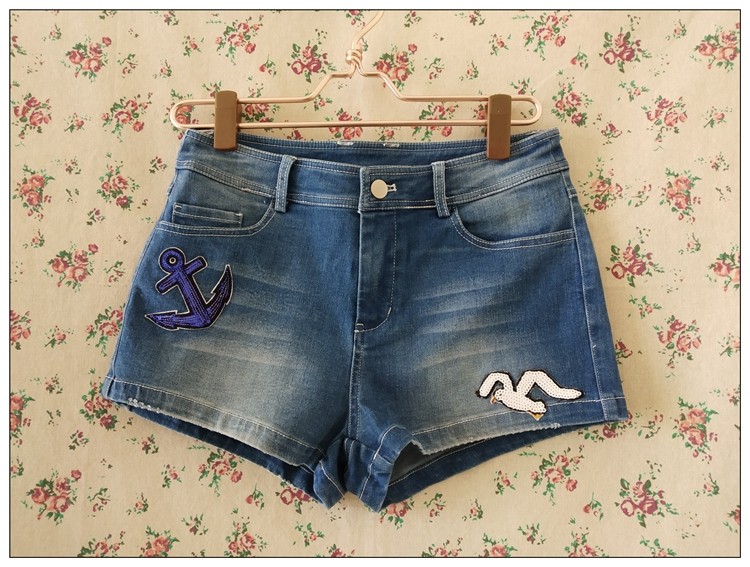 自然元素专柜正品海鸥牛仔裤短裤