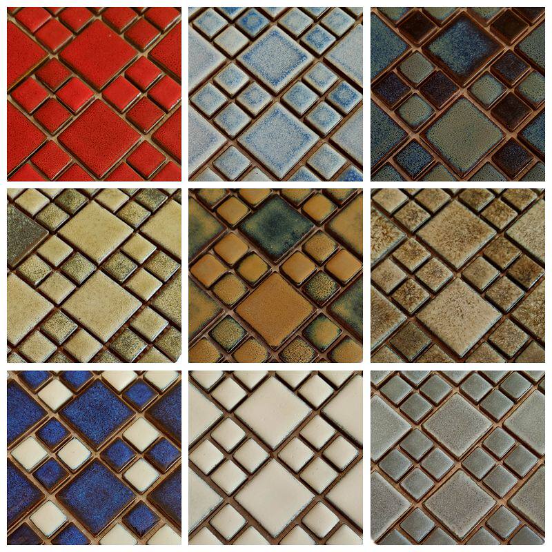 欧式 陶瓷马赛克 客厅厨房 阳台卫生间淋浴背景墙贴鱼池水池瓷砖