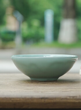 柴烧  官制大碗  纯手 南窑笔记 龙泉青瓷茶道器茶具茶器