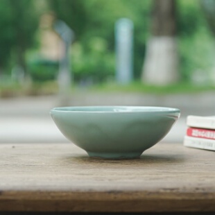 柴烧 官制大碗 纯手 南窑笔记 龙泉青瓷茶道器茶具茶器