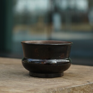 渣斗 瓷胎漆器 大漆 七分醉 吴荣强 纯手制 茶器茶道具