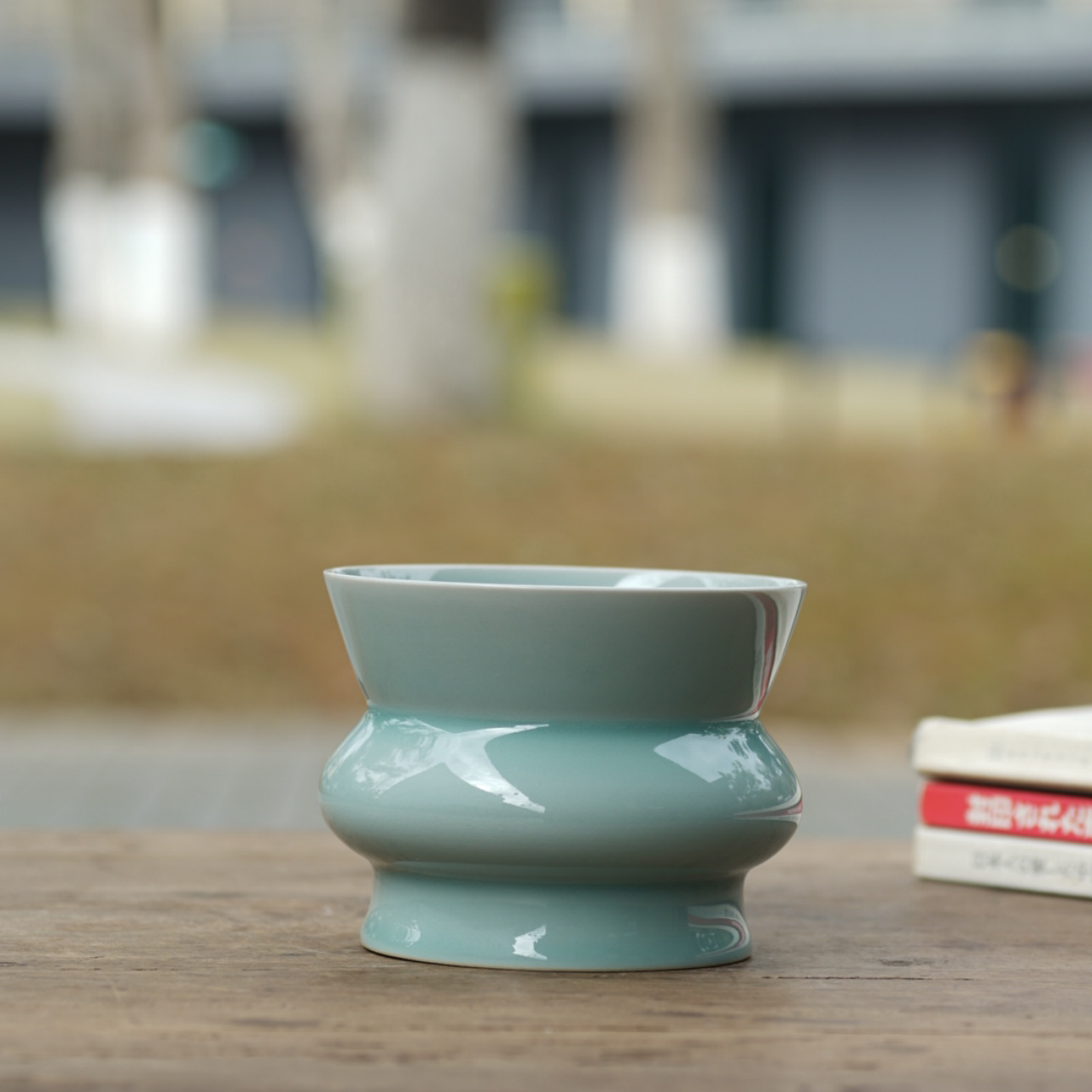 柴烧 官制粉青渣斗 纯手制 南茶道/零配
