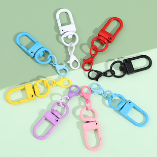 10个彩色金属U型门扣龙虾扣钥匙扣diy饰品配件公仔挂扣包包挂链扣