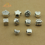 Yan languyin alloy retro DIY bead beaded jewelry materials kongzhu silver Tibetan silver beads accessories