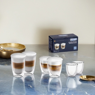 家用德龙小型2件套卡布基诺随行杯保温杯蒸汽奶泡咖啡杯防烫隔热