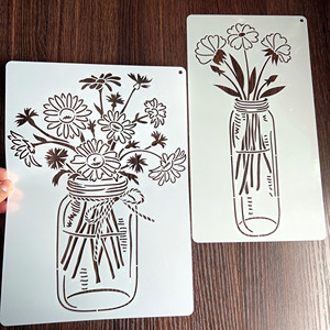 梅森花瓶模板手帐画画神器