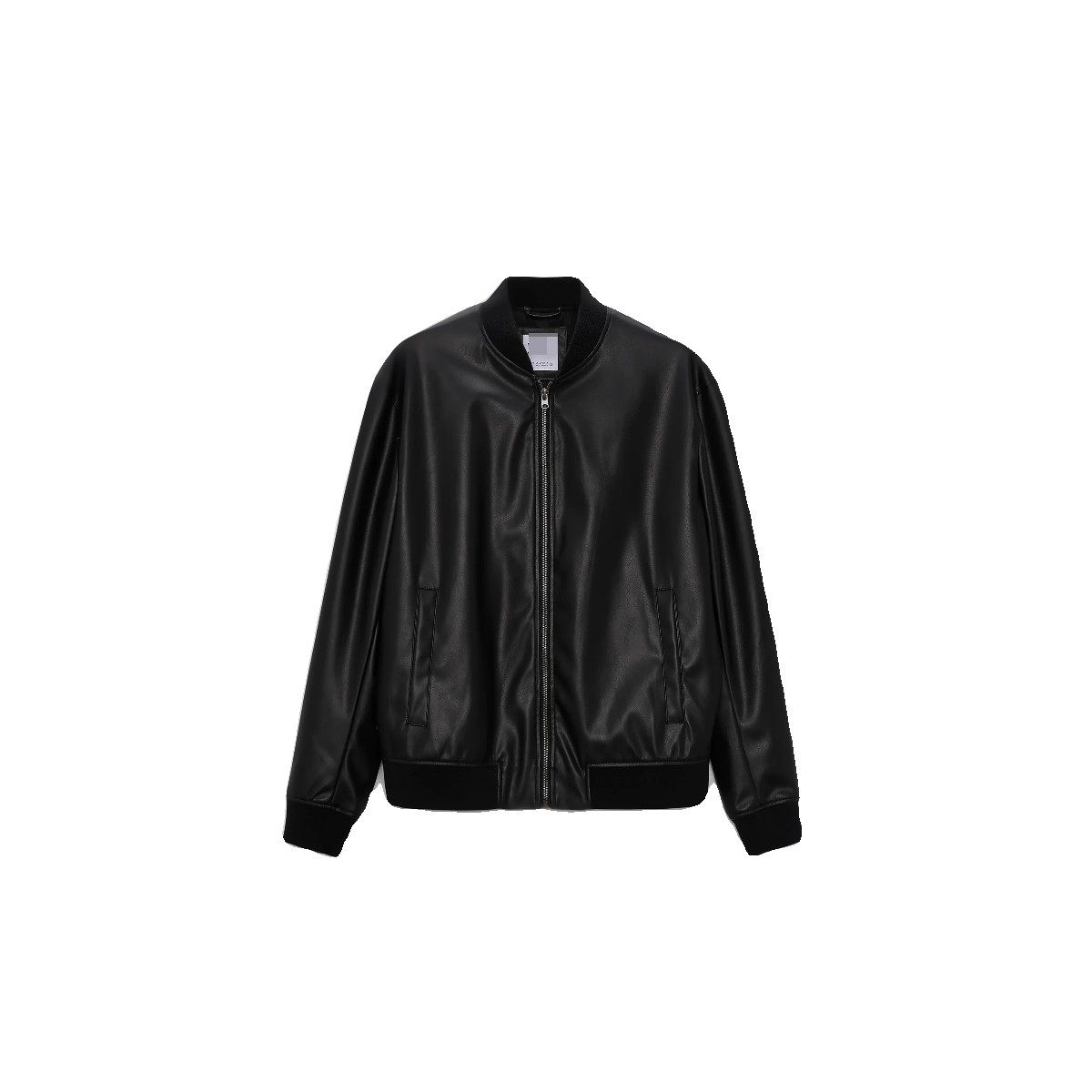 ZAr男装螺纹下摆PU皮飞行员皮衣夹克外套08281650800 8281/650