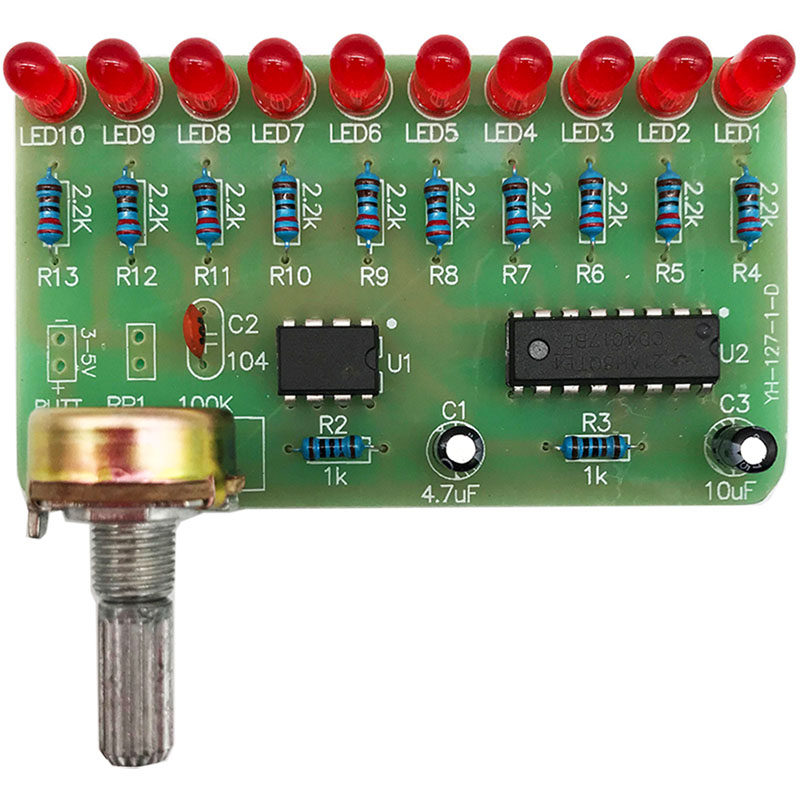 十路流水灯 ne555 cd4017 套件小制作diy 电工电子教学焊接实训