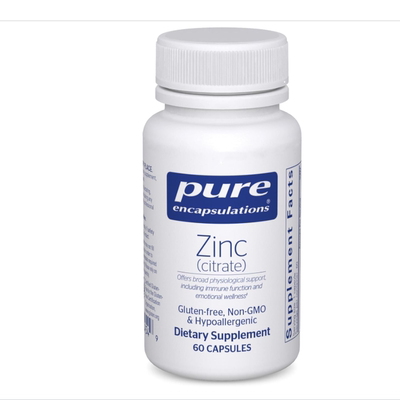 美国代购Pure Encapsulations Zinc (Citrate) - for Immune Syst