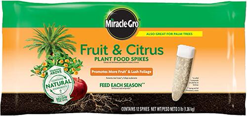 Miracle-Gro Fruit & Citrus Plant Food Spikes, 12 Spikes  Pro