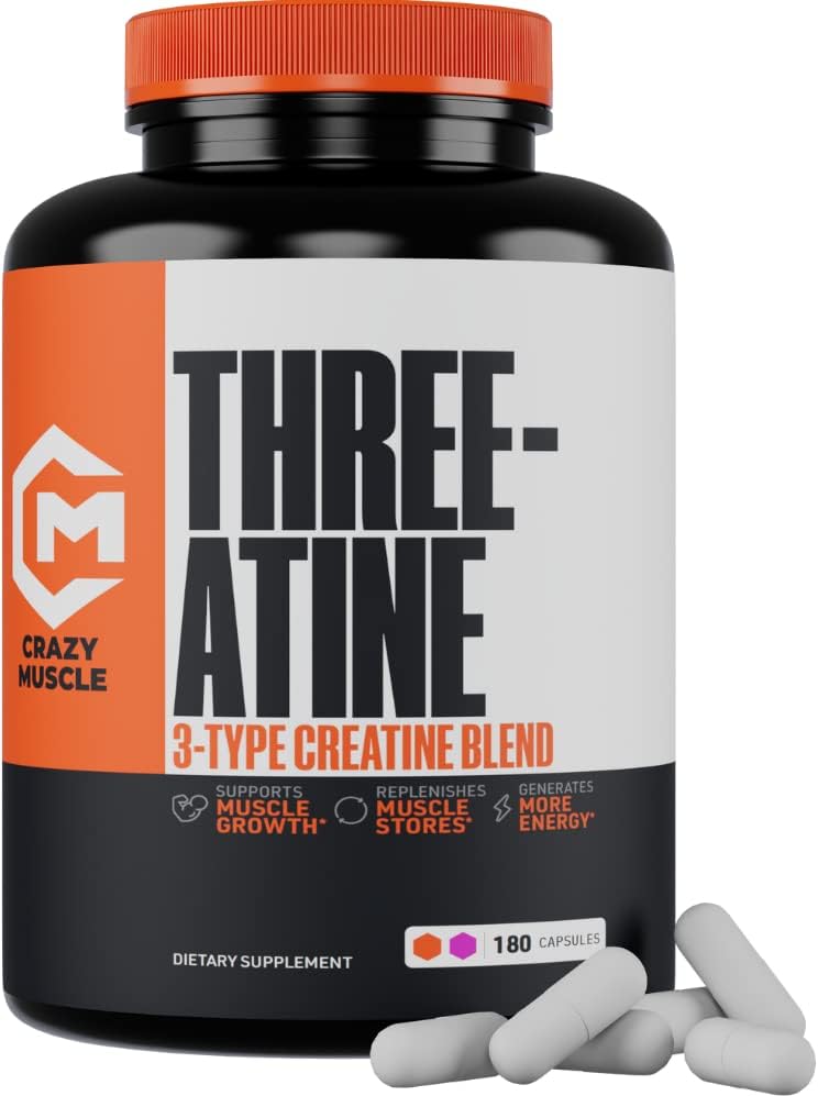 Crazy Muscle Creatine Capsules 5g of Premium 3X Th图片