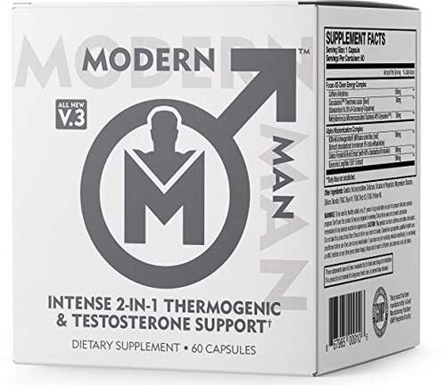 Modern Man V3 - Testosterone Booster + Thermogenic Fat Burne