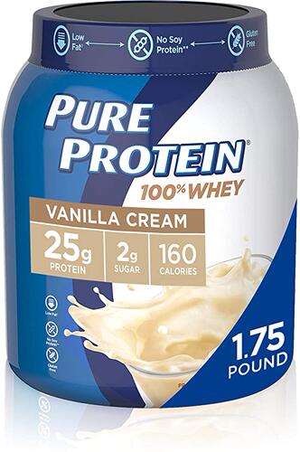 美国代购Whey Protein Powder by Pure Protein, Gluten Free, Va