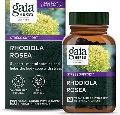 美国代购Gaia Herbs Rhodiola Rosea - Stress Support Supplemen